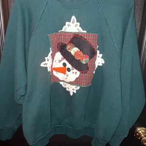 Fruit of the Loom Teal Green Holiday Sweatshirt